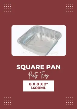 I have this 9x9 inch square pan and the height is 2 inches. I'm