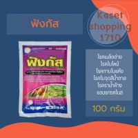 ฟังกัส 100 กรัม ไทโอฟาเนต เมทิล + แมนโคเซบ สาร 2 พลังบวก ป้องกันกำจัดโรคเชื้อรา โรคใบไหม้ข้าว ใบจุดสีน้ำตาล โรคเน่าคอรวง โรคแอนแทรคโนส โรคเมลาโนส