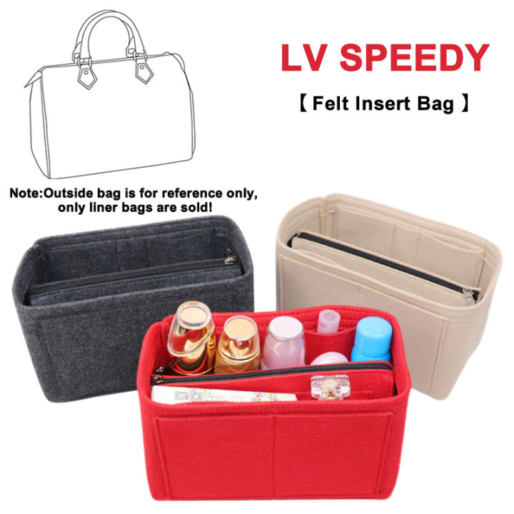 Felt Cloth Insert Bag for LV-SPEEDY 25 30 35 Tote Organizer Bag In