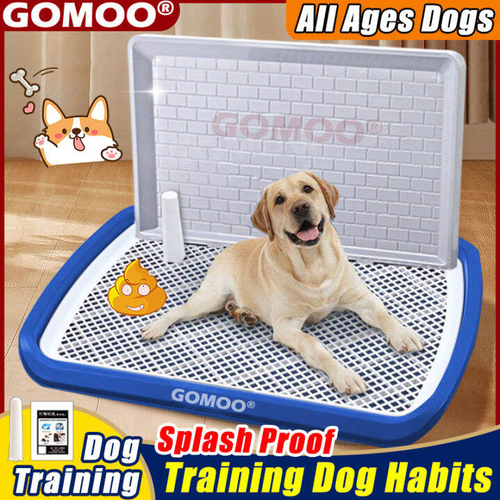 With Wall 】GOMOO Pet Toilet for Dog Training Potty Pad Toilet Dog poop