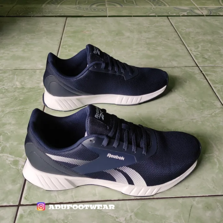 reebok navy running shoes