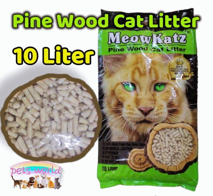 MEOW KATZ 10 Liter Pine Wood Cat Litter (5.7KG) Lazada