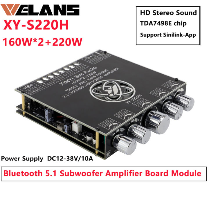 Module amplificateur bluetooth double canal stéréo TDA7498E 2X160W ZK-1602T