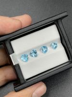 Sky blue topaz 1 pcs gear shaped gemstone