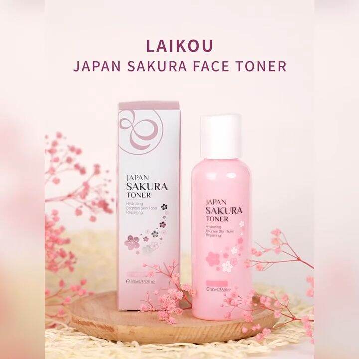 LAIKOU Sakura Face Toner Cherry Blossoms Nourishing Reduce Spots Rejuvenating Firming 100ml