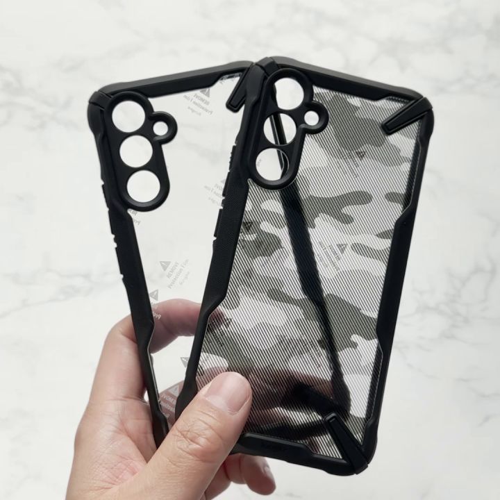 Ringke Fusion X Camo Black Tough Case - For Samsung Galaxy A54 5G