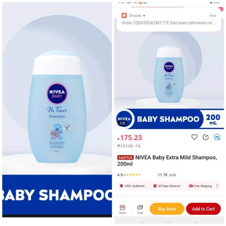 Nivea baby shampoo 200ml..all original, below srp Lazada PH