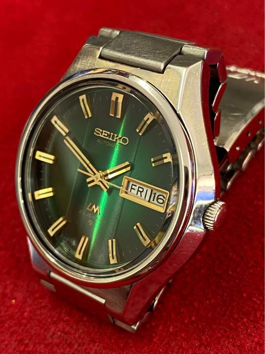 seiko-automatic-lm-23-jewels-ตัวเรือนสแตนเลส-นาฬิกาผู้ชาย-มือสองของแท้