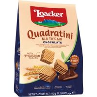 [?พร้อมส่ง]Loacker Quadratini Multigrain ล็อคเกอร์ ควอดราตินี มัลติเกรน 110 กรัม รสช็อคโก