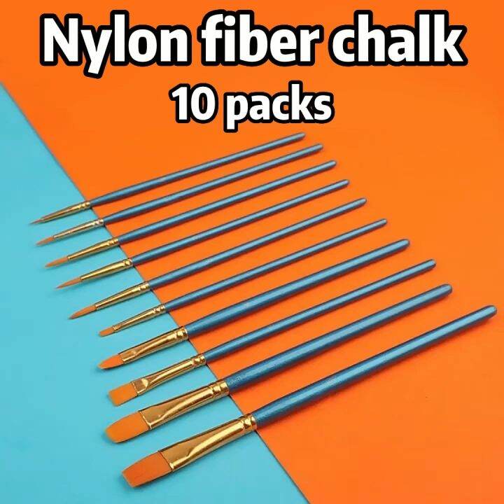 HIGHTUNE 10 Pcs Paint Brush Set Professional Watercolor Acrylic Oil