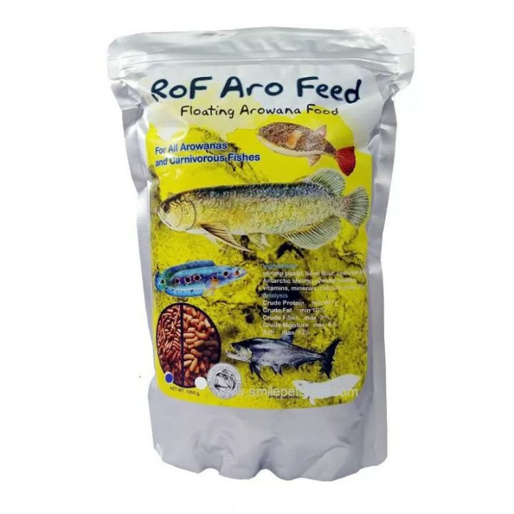 rof-aro-feed-1000g-อาหารปลามังกรและปลารีสอร์ทเหนือผิวน้ำ