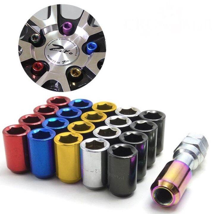 16pcs safety allen key wheel lock nut tayar tire tyre steel besi nut Lazada