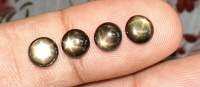 ไพลินดาวดำ 4.2 กะรัต 5.5 มม. ทรงกลม 4 ชิ้น พลอยธรรมชาติ 100% Black star sapphire 4.2cts 5.5mm 4 pcs round shape 100% natural gemstone