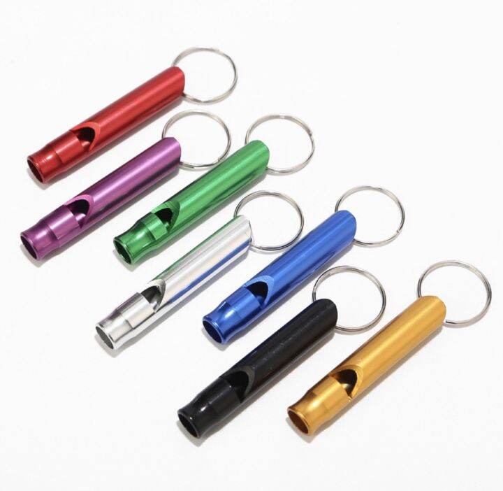 Whistle Keychain- Aluminum Metal Whistle for Emergency or Life-Saving ...