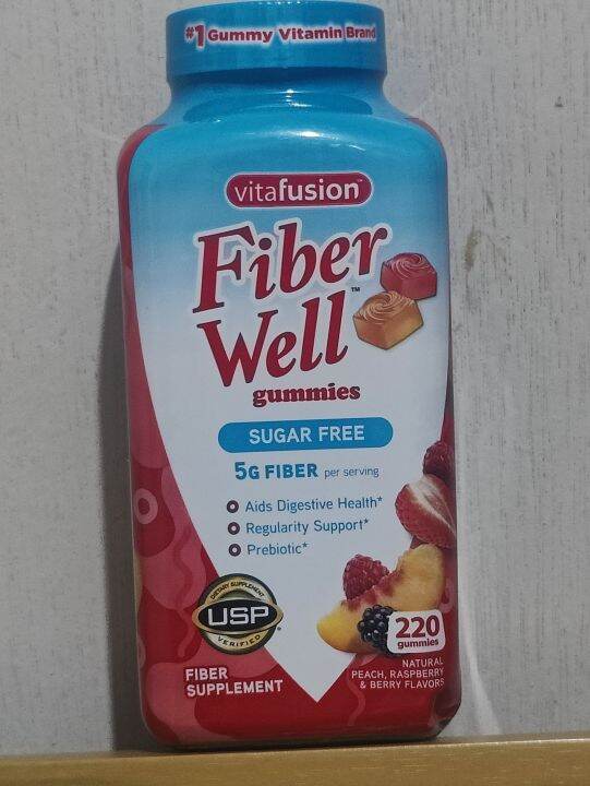 Vitafusion Fiber Well 220 gummies sugar free stomach digestion ...