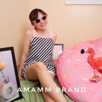 Cami top - B&amp;W stripe เสื้อสายเดี่ยว เสื้อสายเดี่ยวตัวยาว สายเดี่ยวแฟชั่น สายเดี่ยวลายทาง เนื้อผ้าดี ใส่สบายมากๆ สินค้าคุณภาพ