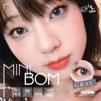 คอนแทคเลนส์ รู่น mini Bom มีสี ดำ เทา ตาล มีค่าสายตา (0.00-1000)