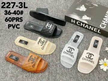 Chanel pvc hot sale jelly slides