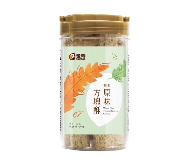 T.K FOOD 300g老楊麥纖方塊酥 wheat fiber thousand layers cookies