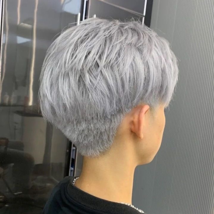 Men'S Granny Grey 2022 Popular Silver White Gray Hair Dye Cream White  Trendy Plant Hair Dye Linen Gray Dyed By Yourself | Lazada Singapore
