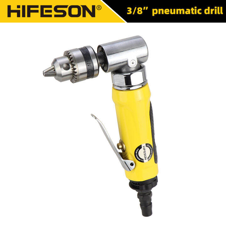 HIFESON Right Angle 90° Air Drill Pneumatic Highspeed 1/4 Mini Air