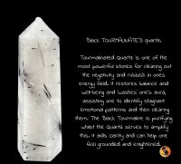 Black TOURMALINATED quartz tower for decoration หอควอตซ์ TOURMALINATED สีดำสำหรับตกแต่ง