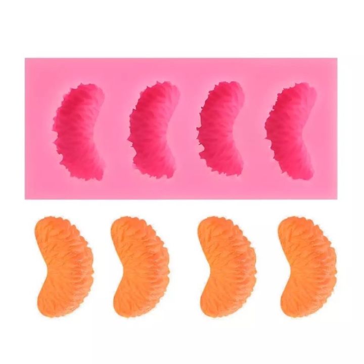 พิมพ์ซิลิโคนรูปกลีบส้ม-4หลุม
