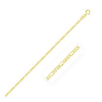 สร้อยข้อมือฟิกาโรทองคำแท้ 14K ขนาด 1.9 มม Figaro Bracelet in 14k Yellow Gold (1.9 mm)