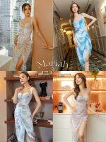 Secretwonderland Mariah dress เดรสคอร์เซทชีฟองพิมลาย อกเสริมฟองน้ำ รองซับในรอบตัว