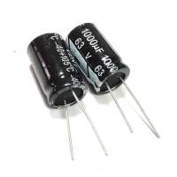 2ชิ้น 63v1000uf 63V 1000Uf ตัวเก็บประจุ Capa Electrolytic Capacitor 63v1000uf