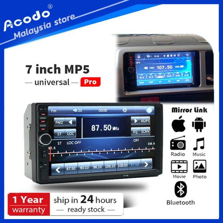 【🌹local Delivery】 2din Stereo 7 Inch 7018 Car Radio 2Din Universal MP5 ...