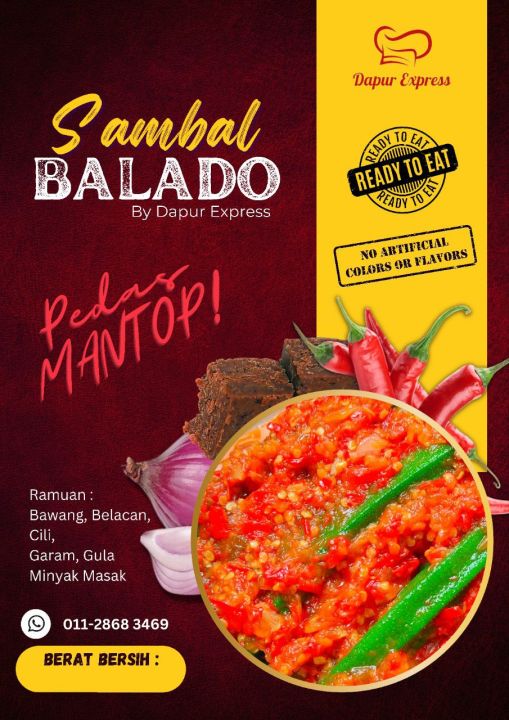 Sambal Balado Sambal Lado Pelbagai Guna Lazada