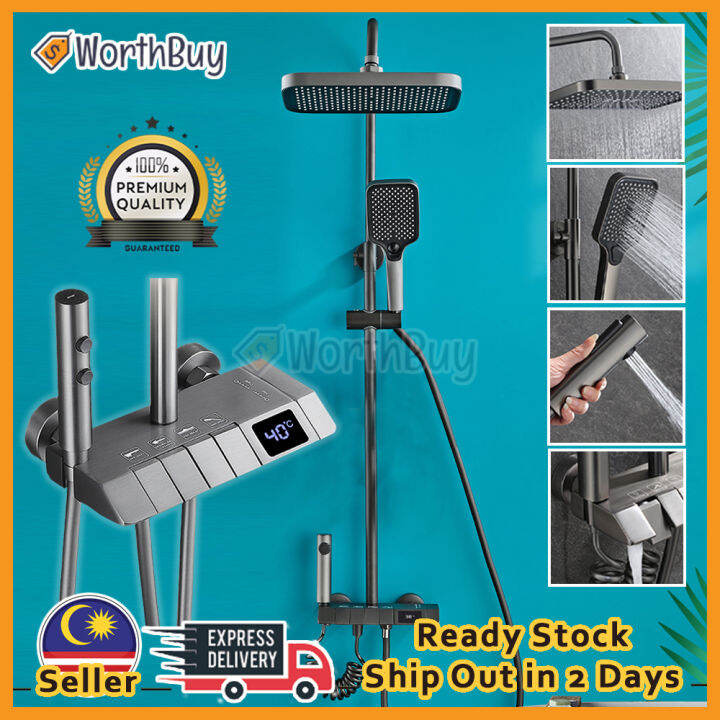 Worthbuy 360° Rotating Showerhead With Handheld Shower Handheld Bidet and Water Tap Gun Grey