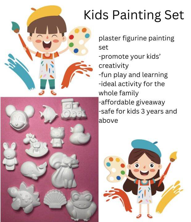 Kids Painting set/ Figurine Painting Kit Lazada PH