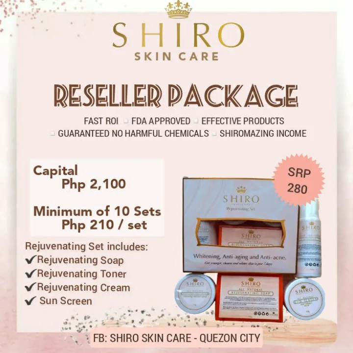 SHIRO SKIN CARE Products (Reseller Package) Lazada PH