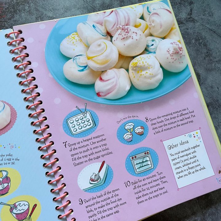 หนังสือสอนทำเบเกอรี่-usborne-children-s-book-of-party-cakes-to-bake-amp-decorate-cookbook-cakes-homemade
