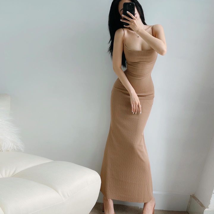 Váy 2 dây cổ đổ dáng dài Gemma Dress NGOCCLOTHING nữ [FREESHIP ...