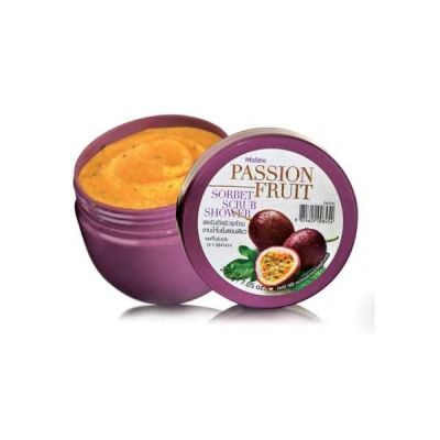 มิสทีน แพชชั่นฟรุ๊ต ขนาด 200 กรัม Mistine Passion Fruit Sorbet Scrub Shower 200 g.