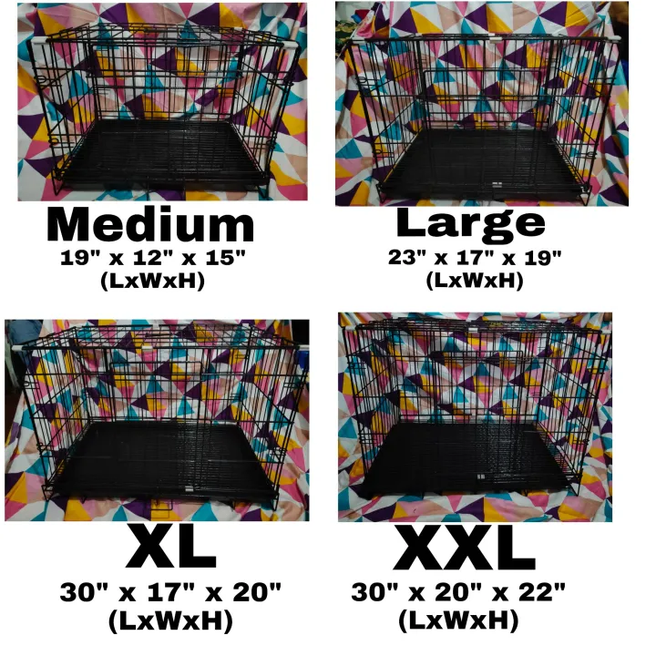 Collapsible Dog Cage Cat cages All sizes black Lazada PH