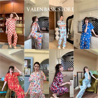 พร้อมส่ง ชุดนอนแขนสั้น ขายาว ป้าย Valen Basic store คอลใหม่ล่าสุด