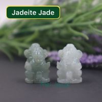 Jadeite Jade พระพิฑเนศ แกะสลักหยกพม่าแท้ มี2สีให้เลือกคะ