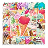 Waterproof Sticker‪(⸝⸝› з ‹⸝⸝)‬♡ Ice cream ?   สติกเกอร์ไดคัท ??? กันน้ำ  50 PCS ไอศครีม アイスクリーム  ติดรถ เคส โน๊ตบุ๊ค กระเป๋า กีตาร์ ตู้เย็น สเก็ตบอร์ด