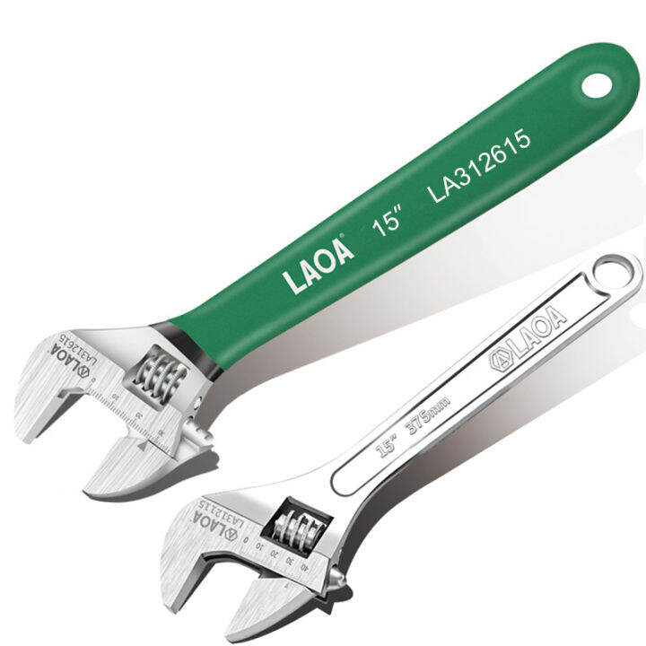 Old a RubberCoated Adjustable Wrench Large Opening Short Handle