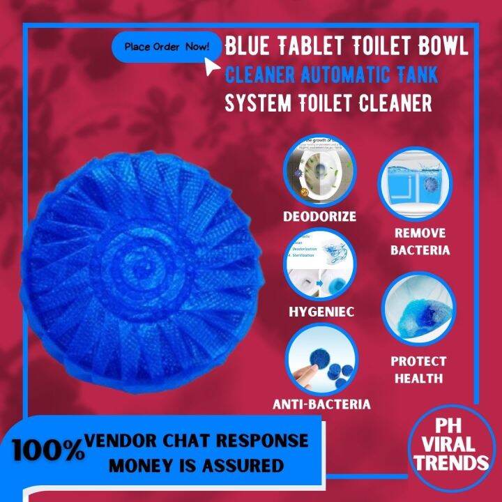 PH Viral Trends 1 PCS BLUE TABLET FOR TOILET FLUSH CLEANER DEODORIZER