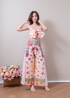 Wildblueyonder - SS20  Pleated Flare pants. กางเกงขายาว แทรกพลีท ด้านข้าง