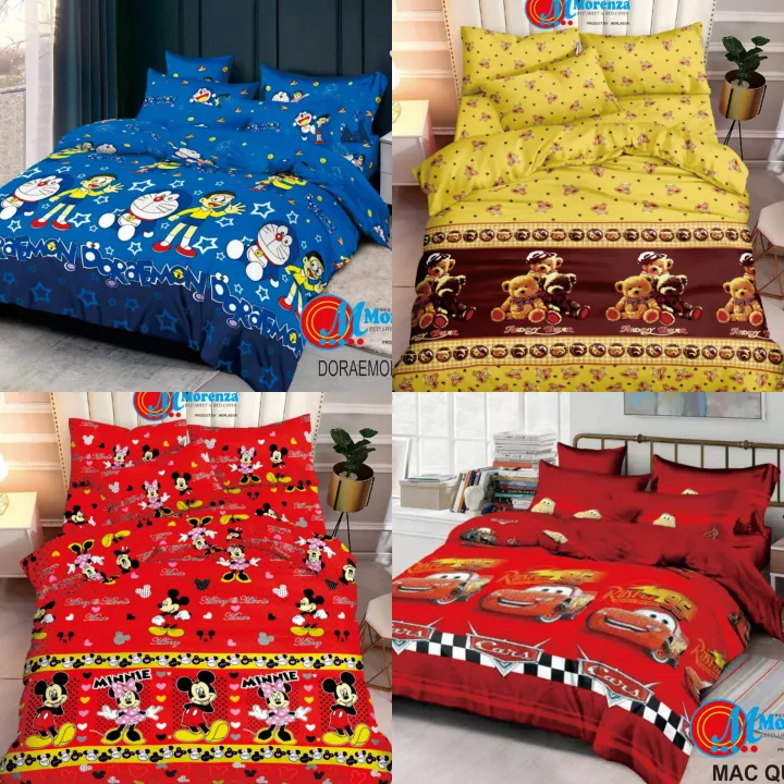 Bed Cover Set Motif KARAKTER Ukuran King (No1) Queen ( No2) Single (No3