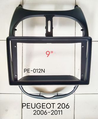 หน้ากากวิทยุ PEUGEOT 206 206CC ปี 2006-2011 สำหรับติดตั้งจอ android 9"