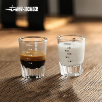 ถ้วยวัดปริมาณกาแฟเครื่องบินทิ้งระเบิด MHW-3BOMBER ถ้วย shot CUP แก้วออนซ์พร้อมถ้วยเอสเปรสโซสเกล50ml