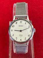 SEIKO Socie 21 JEWELS ระบบไขลาน ตัวเรือนสแตนเลส นาฬิกาผู้หญิง มือสองของแท้