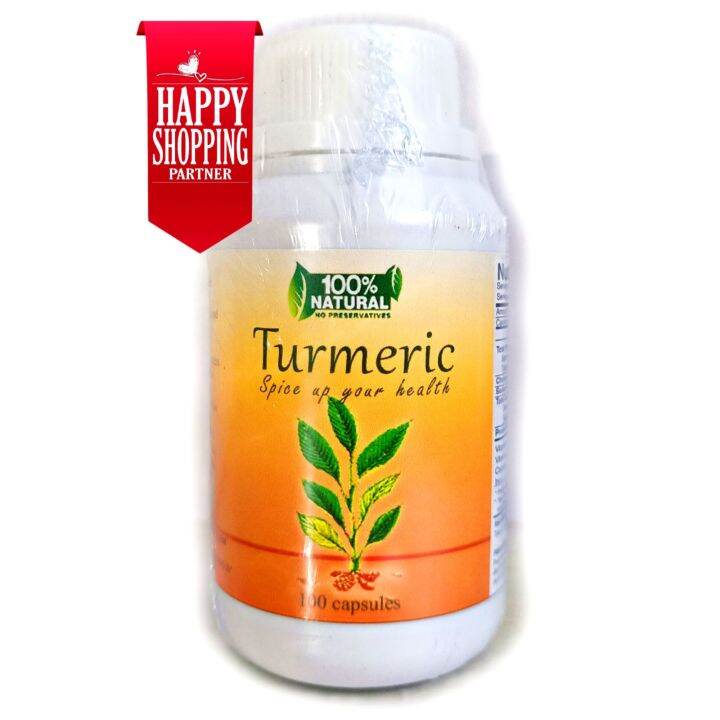 Turmeric Capsule Natural Herbs Food Supplement 100 Capsules Lazada PH